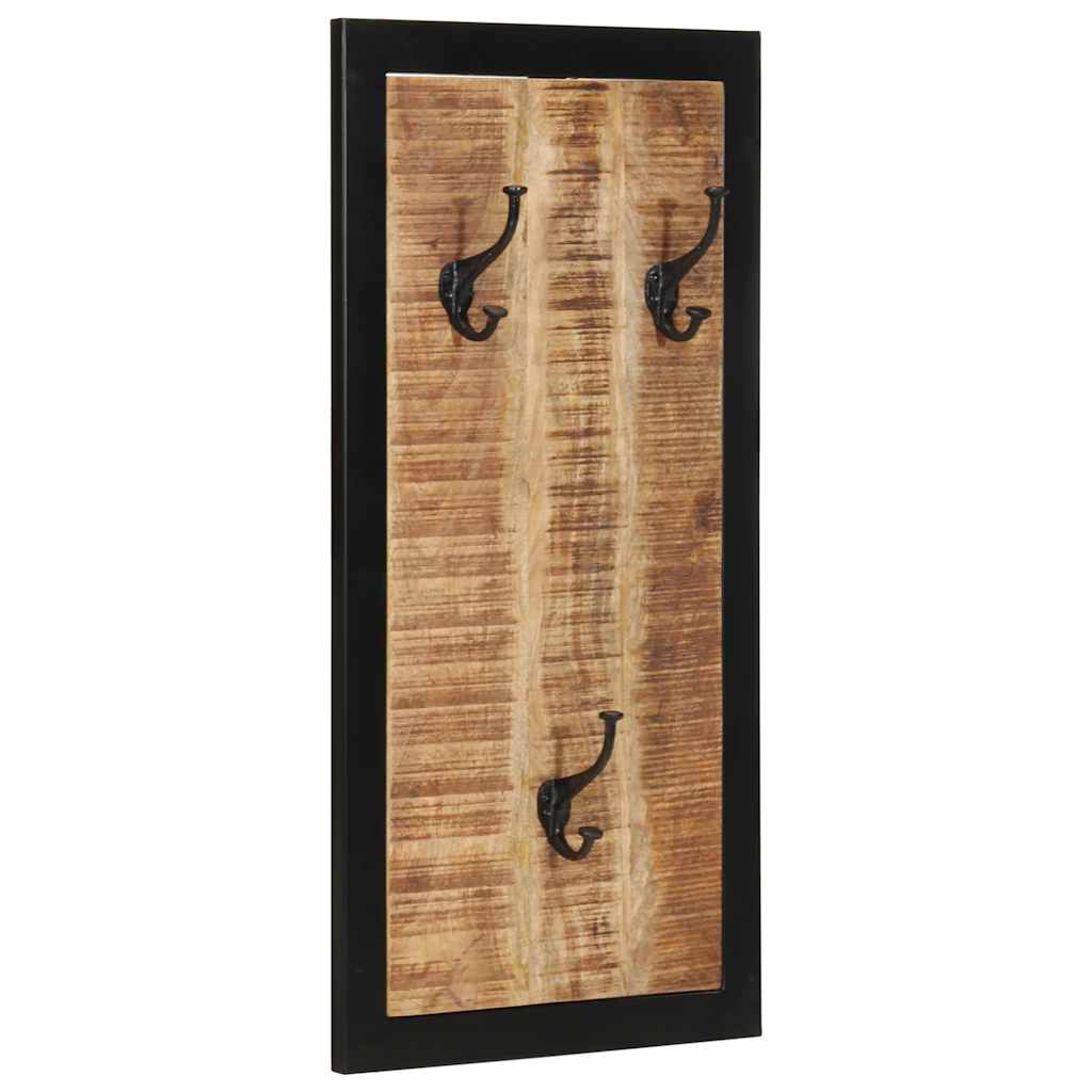 Coat Rack 40x2x80 cm Solid Rough Wood Mango
